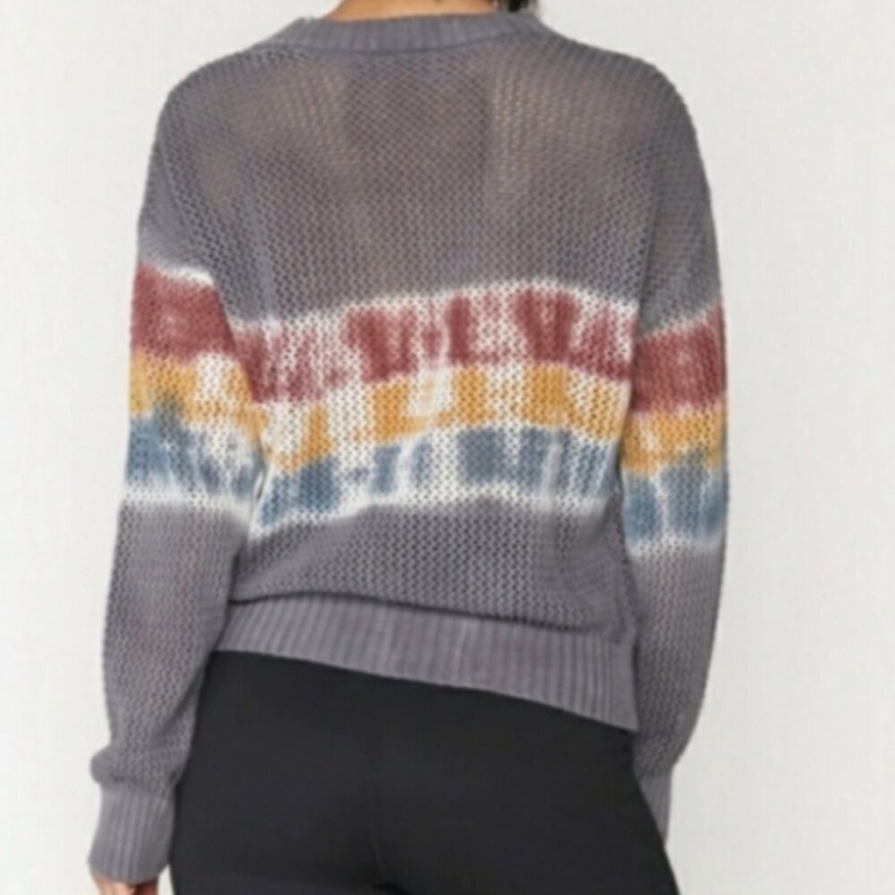Spiritual Gangster Women's Do With Love Open Knit Multicolor Sweater Size S Boho - Picture 5 of 13